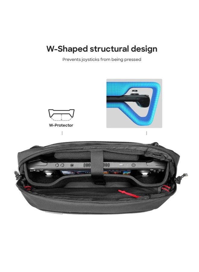 Tomtoc حقيبة كتف Arccos G47 لستيم ديك – حقيبة العاب مقاومة للماء للستيم ديك/OLED، نينتندو سويتش 2، ROG Xbox Ally X، ASUS ROG Ally، Lenovo Legion Go وإكسسوارات الألعاب - Image 3