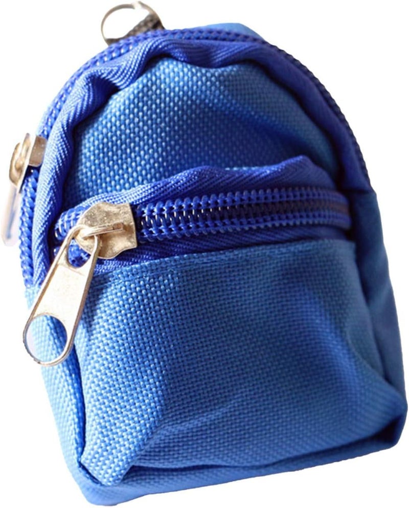 Labriciyon 1Pc Blue Mini Doll Backpack School Bag Model Dollhouse School Accessory for 1/6 Scale Dollhouse Dollhouse Décor,Simulation Mini School Bag Model,Dollhouse Accessories - Image 1