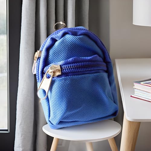 Labriciyon 1Pc Blue Mini Doll Backpack School Bag Model Dollhouse School Accessory for 1/6 Scale Dollhouse Dollhouse Décor,Simulation Mini School Bag Model,Dollhouse Accessories - Image 4