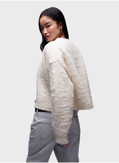 TOPSHOP Topshop knitted v-neck boucle cardigan  - Image 2