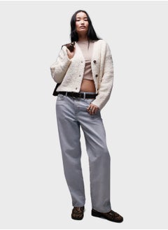 TOPSHOP Topshop knitted v-neck boucle cardigan  - Image 4