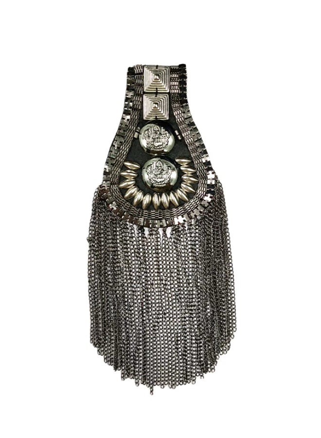 دبوس كتف بشرابة معدنية مرصعة بشرابة معدنية مع دبوس - Image 2