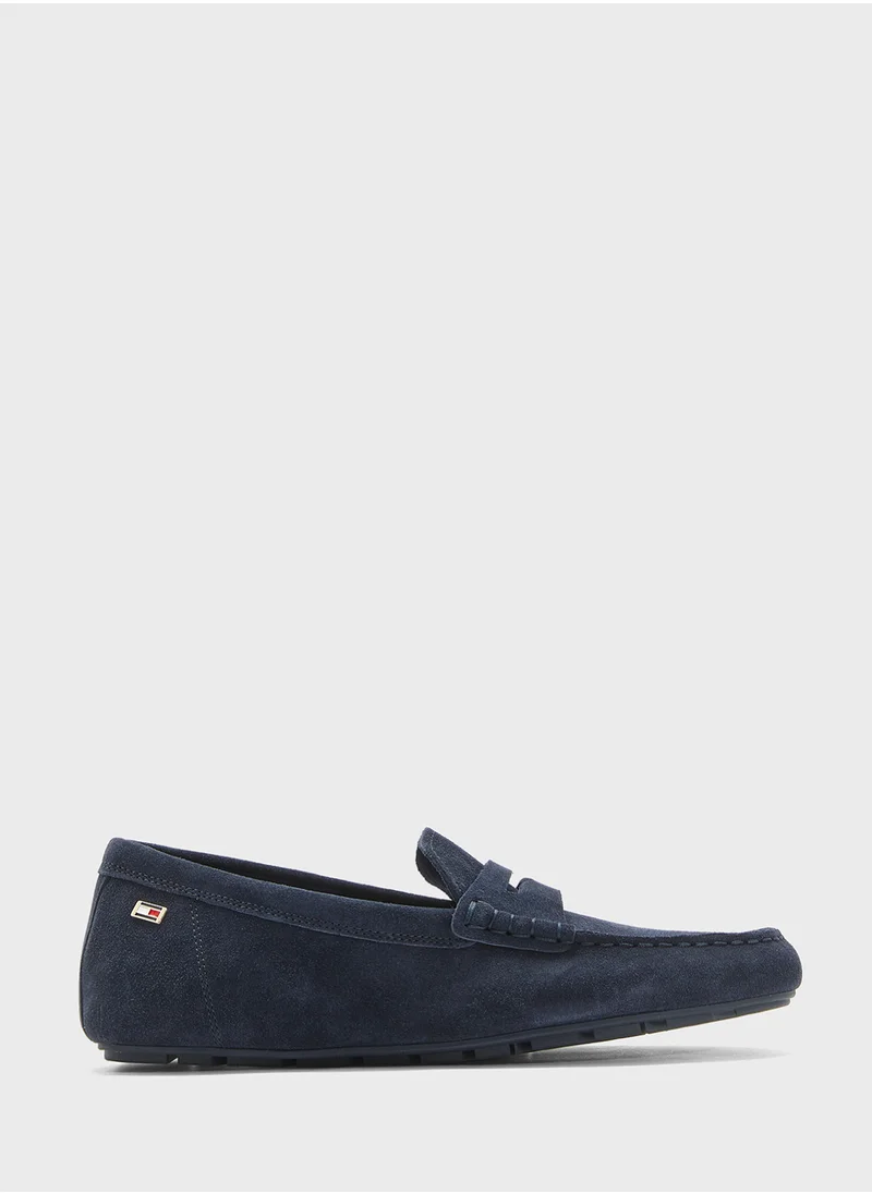 تومي هيلفيغر Flag Soft Suede Driver Loafers