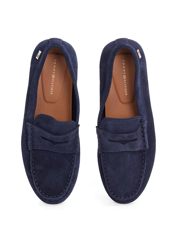 تومي هيلفيغر Flag Soft Suede Driver Loafers