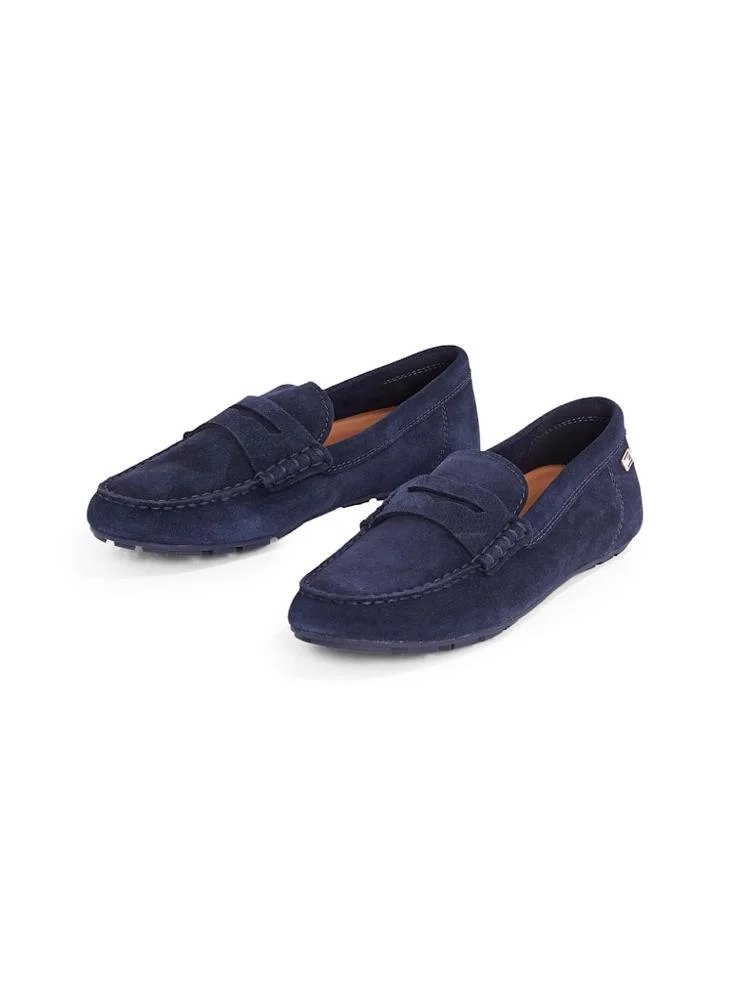 تومي هيلفيغر Flag Soft Suede Driver Loafers
