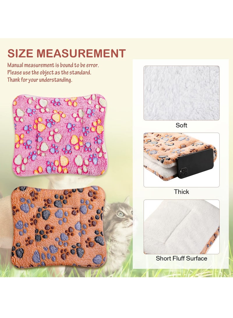 Cozy Fleece Pet Bed Mats for Dogs and Cats, 4 Pcs Thick and Washable Crate Pads, Cute Prints, 33 x 47 cm - Image 4