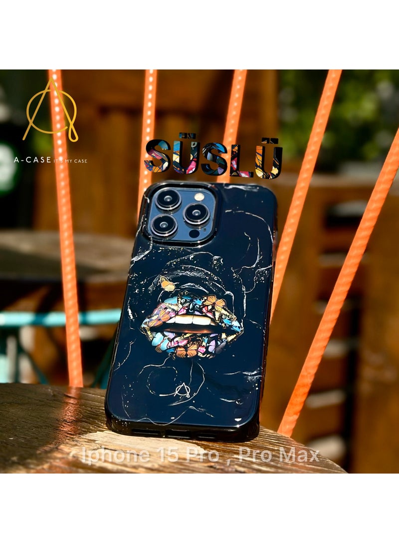 A-Case It's My Case Suslu Series Full Protection Case for iPhone 15 Pro Max, Slim Lightweight TPU Shockproof Cover, Precise Fit, Stylish Gift Packaging, Designed in Turkey – Butterfly - Image 5