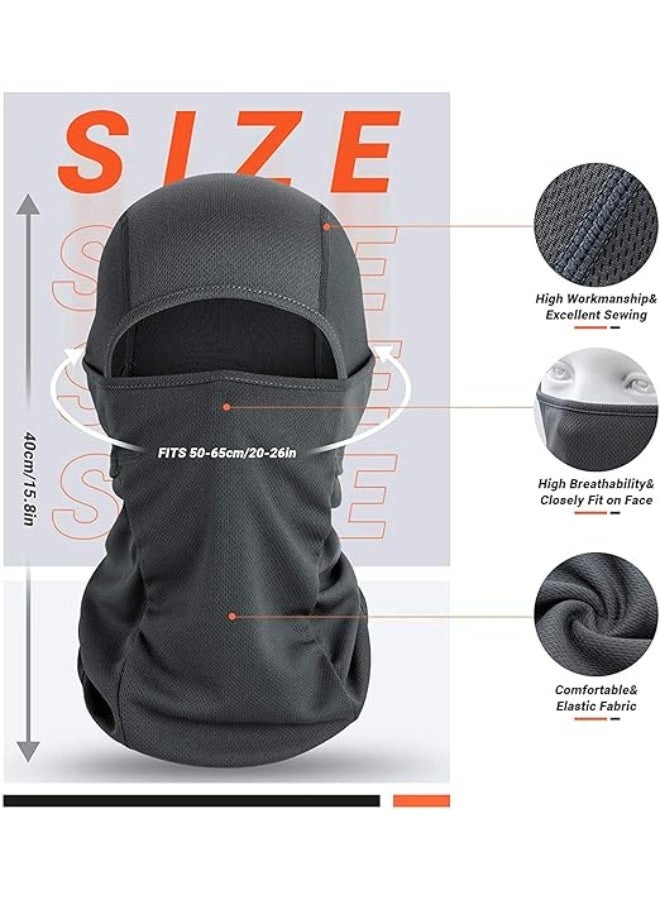 Cycling Mask Black, UV Protection Ski Mask for Helmet, Soft Breathable Balaclava Face Cover, Stretchable Headwear for Men Women, for Biking, Skiing, Running, Fishing, Outdoor Sports - Image 2