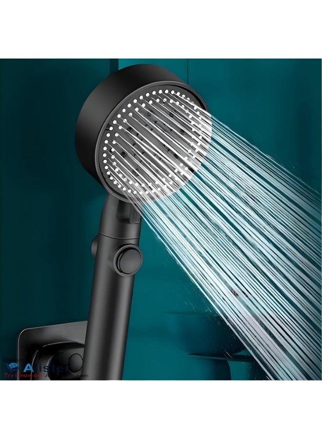Generic High-Pressure Handheld Shower Head, 3 Spray Modes with Pause Button, Anti-Clog Nozzles, Universal G1/2 – Matte Black - Image 2