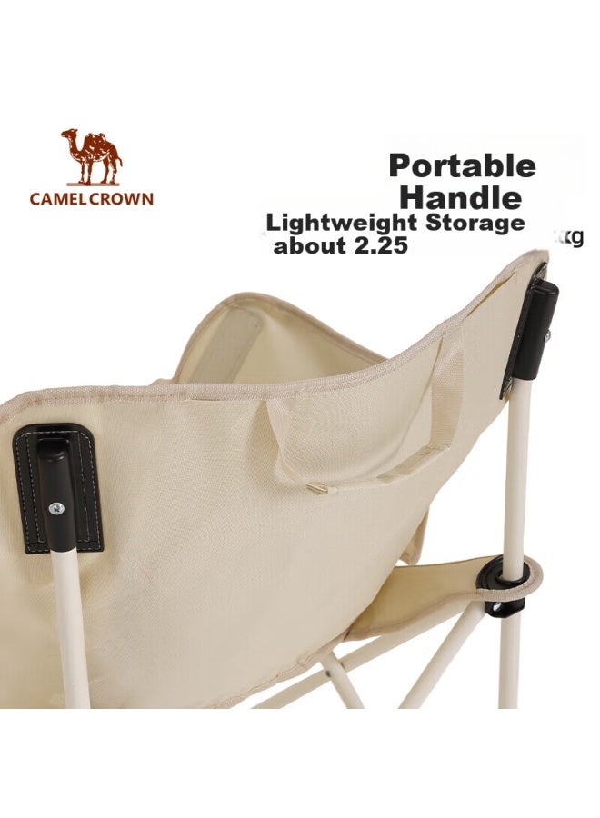 CAMEL CROWN Camelcrown Outdoor Camping Folding Chair Fishing Art Sketch Beach Lounger Lazy Moon Chair 174bl03626 Winter Bamboo Green - Image 2