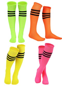 4 Pairs Colorful Striped Knee Socks for Women and Girls - Stylish High Socks Collection - pzsku/Z3857911DD7BAFBE41F20Z/45/_/1713522412/9511bfa4-a7d9-4d99-9064-ec7e847f0a79