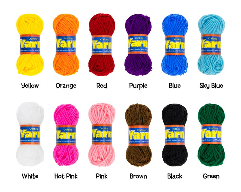 Hygloss Assorted Acrylic Yarn Set - 12 Mini Colorful Skeins for Crocheting & Knitting - Soft, Smooth 100% Acrylic Yarn- 24 Yard Per Skein, Total 288 Yds - Image 5