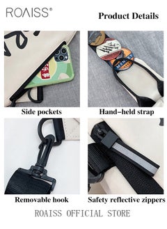 roaiss Unisex Multifunctional Chest Bag Large Capacity Shoulder Sling Bag for College Students and Daily Commuting Ideal for multipurpose  Activities  - Image 3