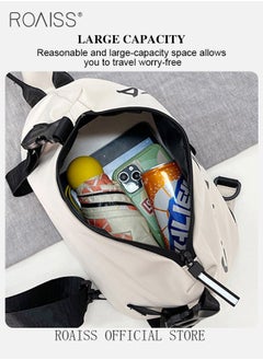 roaiss Unisex Multifunctional Chest Bag Large Capacity Shoulder Sling Bag for College Students and Daily Commuting Ideal for multipurpose  Activities  - Image 2