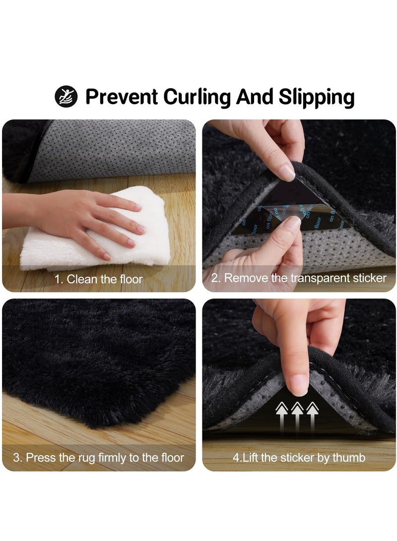 كي واي دي سجاد ناعم سجاد زغبي سجاد لغرفة المعيشة غرفة النوم ديكور منزلي سجادة غير منزلقة قابلة للغسيل زخرفية منزلية سجادة 100x180 سم - Image 2