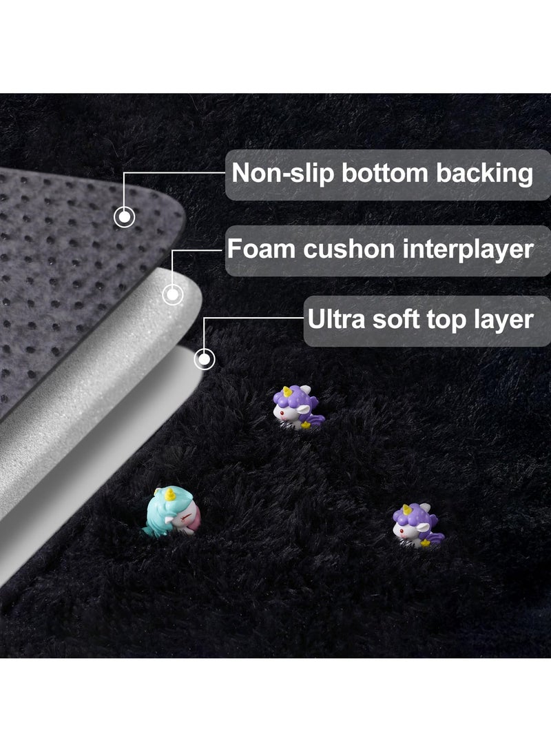 كي واي دي سجاد ناعم سجاد زغبي سجاد لغرفة المعيشة غرفة النوم ديكور منزلي سجادة غير منزلقة قابلة للغسيل زخرفية منزلية سجادة 100x180 سم - Image 5