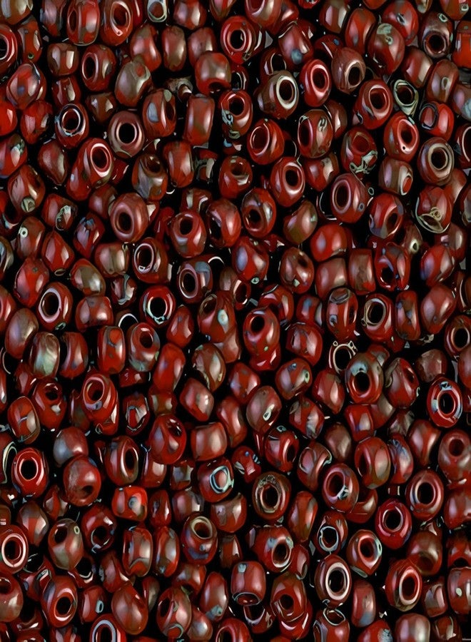 Miyuki Picasso Red Garnet Matte 22 Grams Miyuki 8/0 Seed Bead 22 Gram - Image 4
