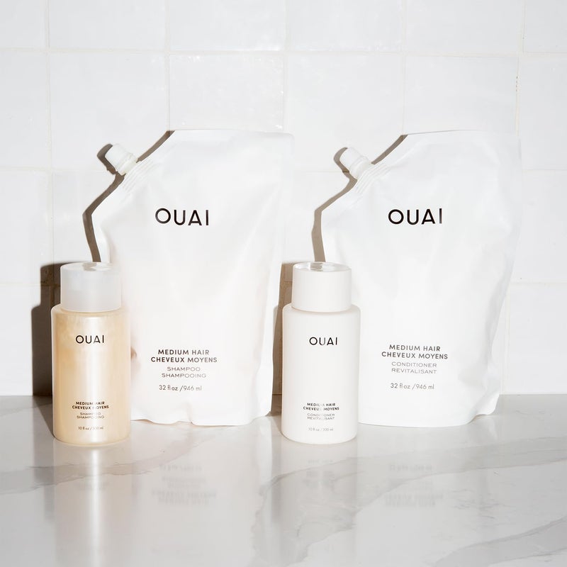 OUAI Medium Conditioner - Hydrating Hair Conditioner with Coconut Oil, Babassu Oil, and Keratin - Strengthens, Repairs and Adds Shine - Paraben and Phthalate Free Hair Care Products (10 Oz) - Image 5