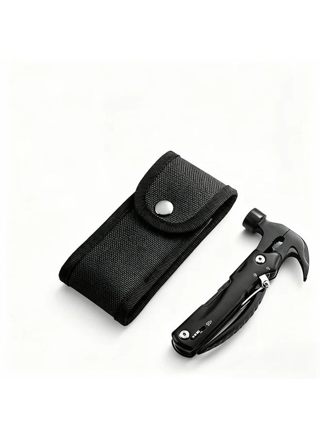 أداة متعددة الاستخدامات باللون الأسود 14 في 1 مع مطرقة وكماشة ومنشار ومفك للتخييم ومشاريع DIY - Image 1