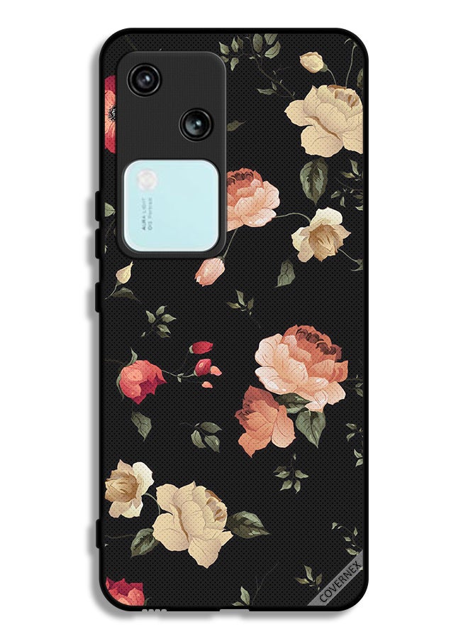 Covernex Vivo V30 5G Protective Case Cover Flower Art Wallpaper - Image 1