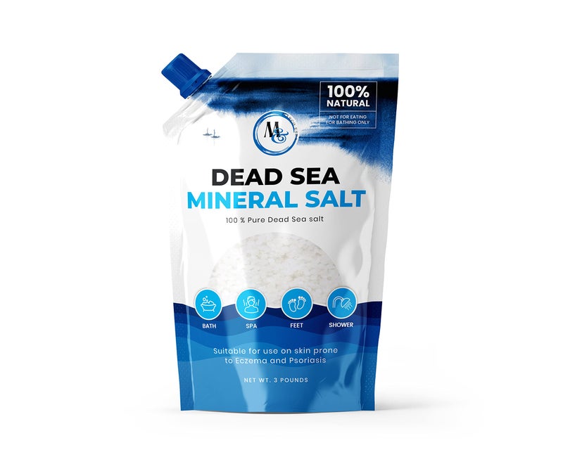 MARCO ESRA Dead Sea Salts for Soaking, Mineral Salt for Bath, Spa, Shower – More Minerals Than Epsom Salt, Pure and Natural Bath Salt for Foot Soak, Fine Salt Mined from Dead Sea - Image 1