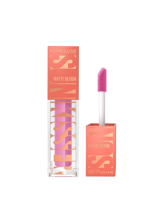 MAYBELLINE NEW YORK MAYBELLINE SUNKISSER 12H LONGWEAR MULTI-USE MATTE LIQUID BLUSH, SUNKISSER BRONZER, BLENDABLE, BUILDABLE, 32 LILAC CLOUDS  - Image 1
