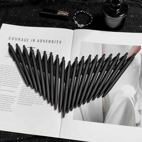 あおぞら(AOZORA) Aozora Pens Bulk 30 Pack Black Click Pens No Bleed Wholesale Retractable Ballpoint Pens Medium Point,Smooth Ink Pens for Journaling School Office Supplies 1.0MM Black Ink - Image 3