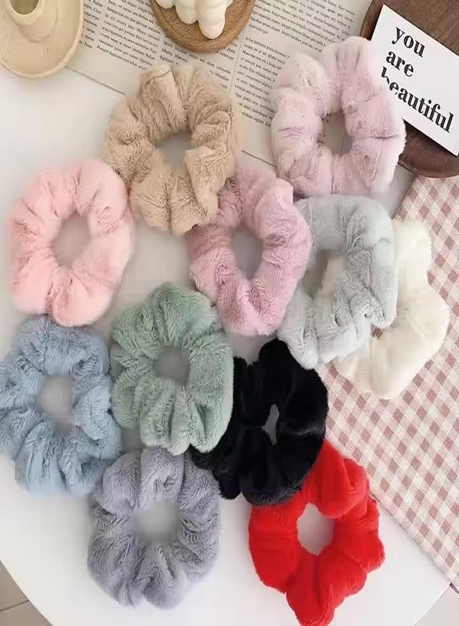 KLIVE Large Absorbent Hair Scrunchies For Thick Long Hair, Soft Quick Dry Hair Bands For Women Girls, Ponytail Holders For Gym Bath Travel Use, Stylish Multicolor Hair Accessories Pack Of 6 - Image 3