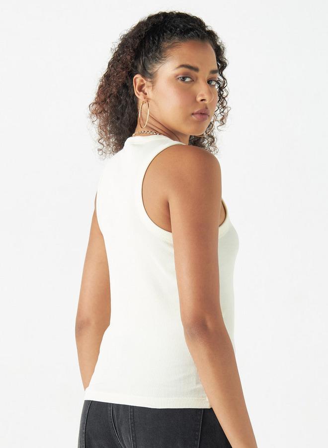 SP Characters Anime Print Sleeveless Tank Top with Crew Neck - Image 3