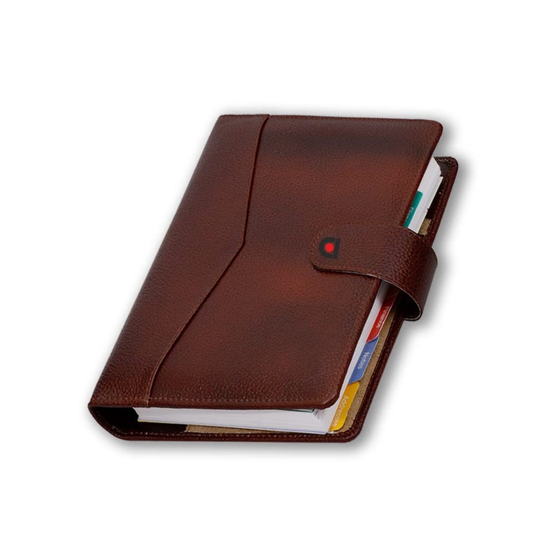 COI BROWN LEATHER ORGANISER DAILY DATED | Stylish Leather Budget and Goal Planner, Travel Journal stationery 2026 for Office going Men and Women with Pen. - Image 2