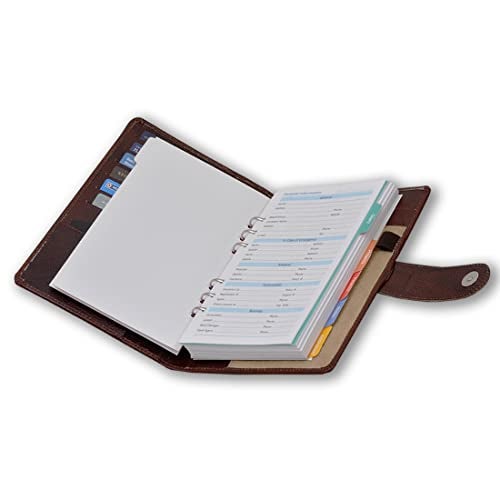 COI BROWN LEATHER ORGANISER DAILY DATED | Stylish Leather Budget and Goal Planner, Travel Journal stationery 2026 for Office going Men and Women with Pen. - Image 3