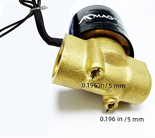AOMAG 3/8" Electric Solenoid Valve 24V DC Air Water Fuel Normally Closed VITON - Image 3