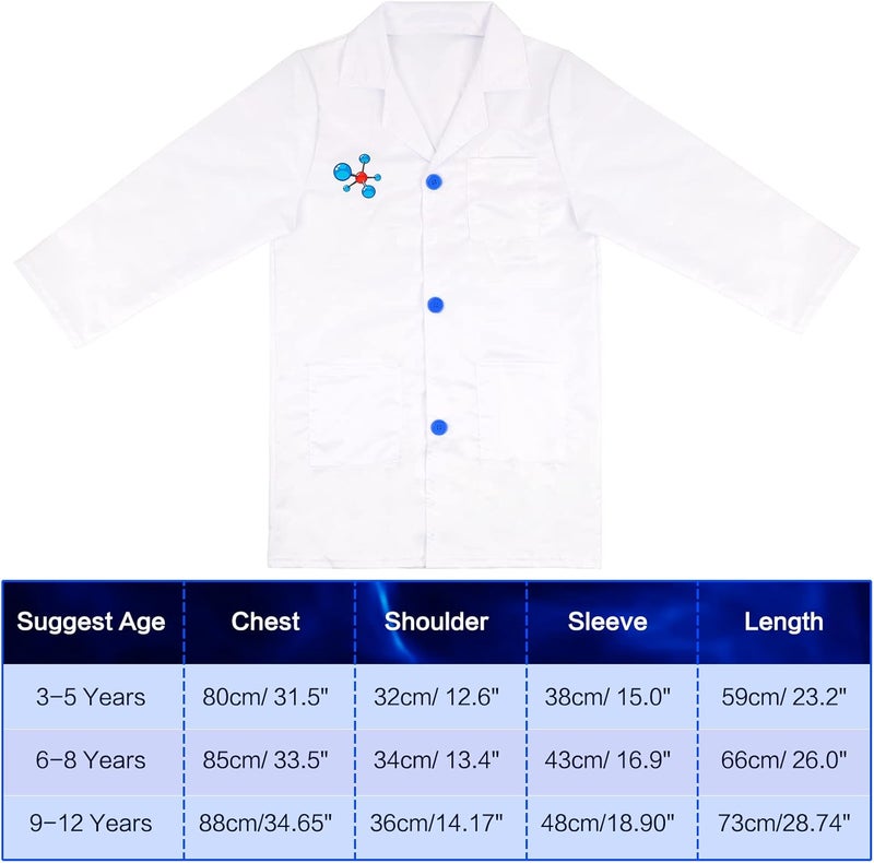 ANPHILE Kids Doctor Costume, Kids Doctor Coat Career Day Dress Up Costume for Toddler Girls Kids - Image 4