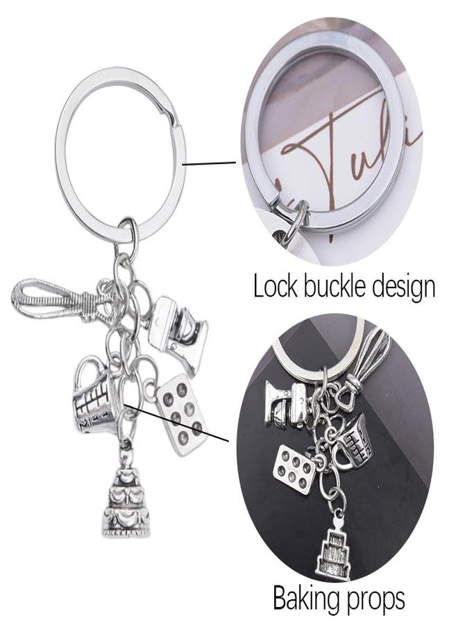 Sdopbinbin Cooking Accessories Keychain for Mom Grandma Chef Ornament for Wife Girlfriend Kitchen Gift for Daughter Son Bakers Birthday Christmas Gifts for Sister Cookers Cooking Gifts for Baking Lover - Image 4