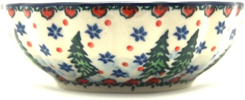 Polish Pottery Gallery Polish Pottery Bowl  Shallow Scalloped  Small  Unikat Signature U4661 - Image 2