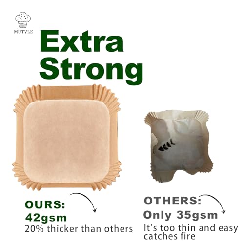 mutvle Air Fryer Liners for Ninja Crispi, Disposable 125 + 125 Pcs Ninja Crispi Accessories for Ninja Crispi 4-in-1 Portable Glass Air Fryer Cooking System, Non-Stick Ninja Crispi Liners Disposable - Image 4