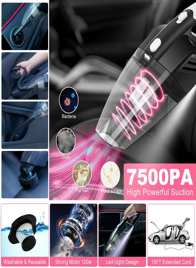 AUTODECO مجموعة تنظيف السيارات AUTODECO 41 قطعة مع مكنسة يدوية قوية، دلو قابل للطي، أداة زجاج أمامي، مجرفة ثلج، فرشاة إطارات، أدوات العناية بالسيارات الكاملة، وردي - Image 2