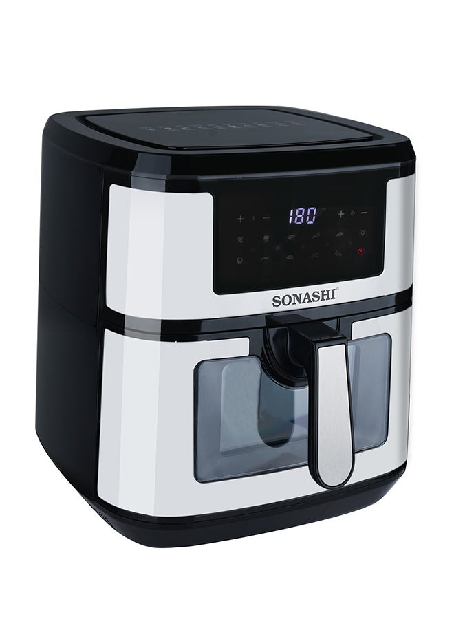 SONASHI Digital Air Fryer – LED Touch-Screen Display | 9.5L Pot Capacity Transparent Basket with High Speed Air Circulation Technology for Frying, Roasting, Baking and Toasting 9.5 L 1800 W SAF-950 Black/Silver with FREE Drip Coffee Maker SCM-4920 9.5 L 1800 W SAF-950 + SCM-4920 Black - Image 5