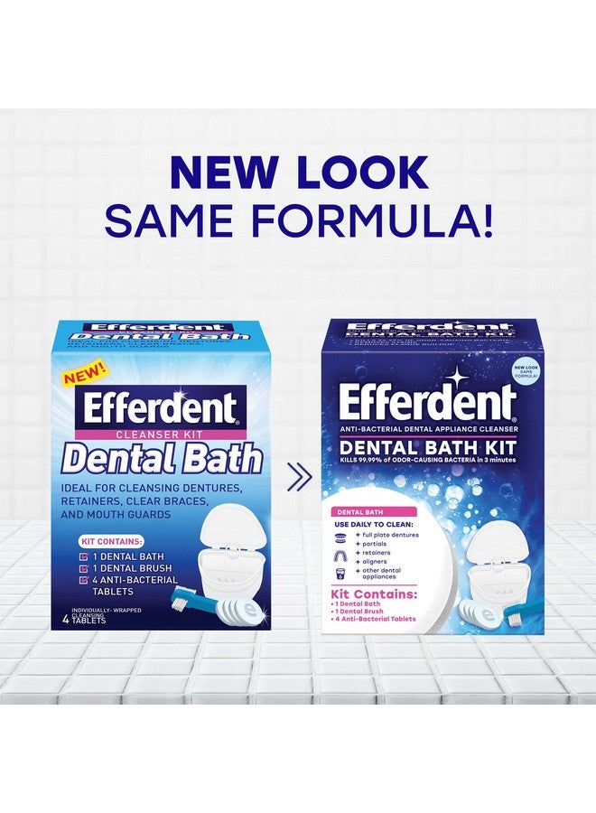 Efferdent Efferdent Retainer & Denture Cleaner Tablets and Dental Bath, 4 Tablets - Image 2