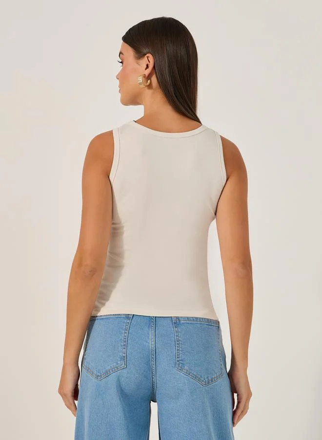 Styli Cotton Lycra Sleeveless Tank Top Pack of 2
