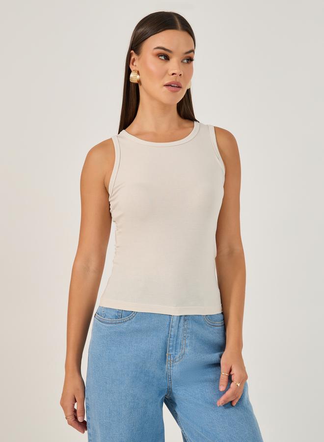 Styli Cotton Lycra Sleeveless Tank Top Pack of 2 - Image 3