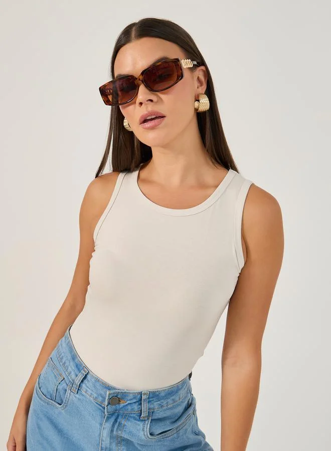 Cotton Lycra Sleeveless Tank Top Pack of 2