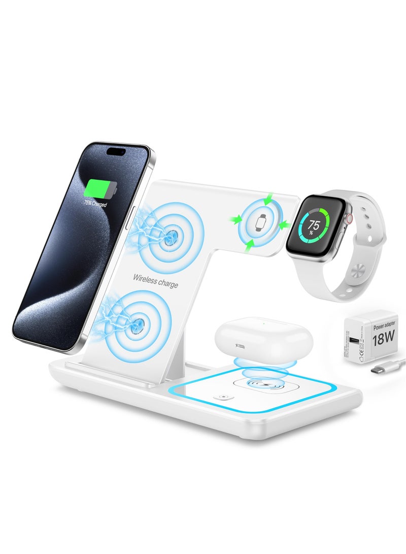 Charging Station,4 in 1 Wireless Charger Stand,Fast Wireless Charger - Image 1