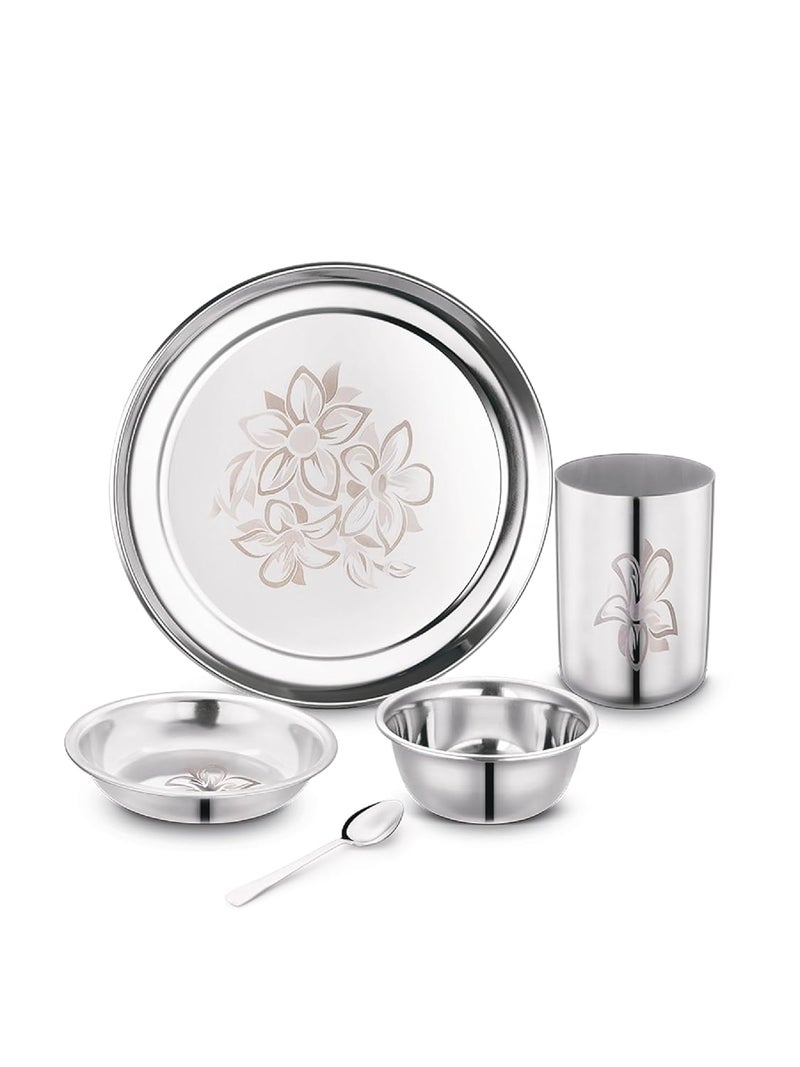 Classic Essentials Stainless Steel Dinner SetHeavy GaugeKitchen SetPermanent LaserGlory - Image 1