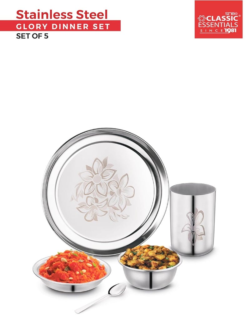 Classic Essentials Stainless Steel Dinner SetHeavy GaugeKitchen SetPermanent LaserGlory - Image 2