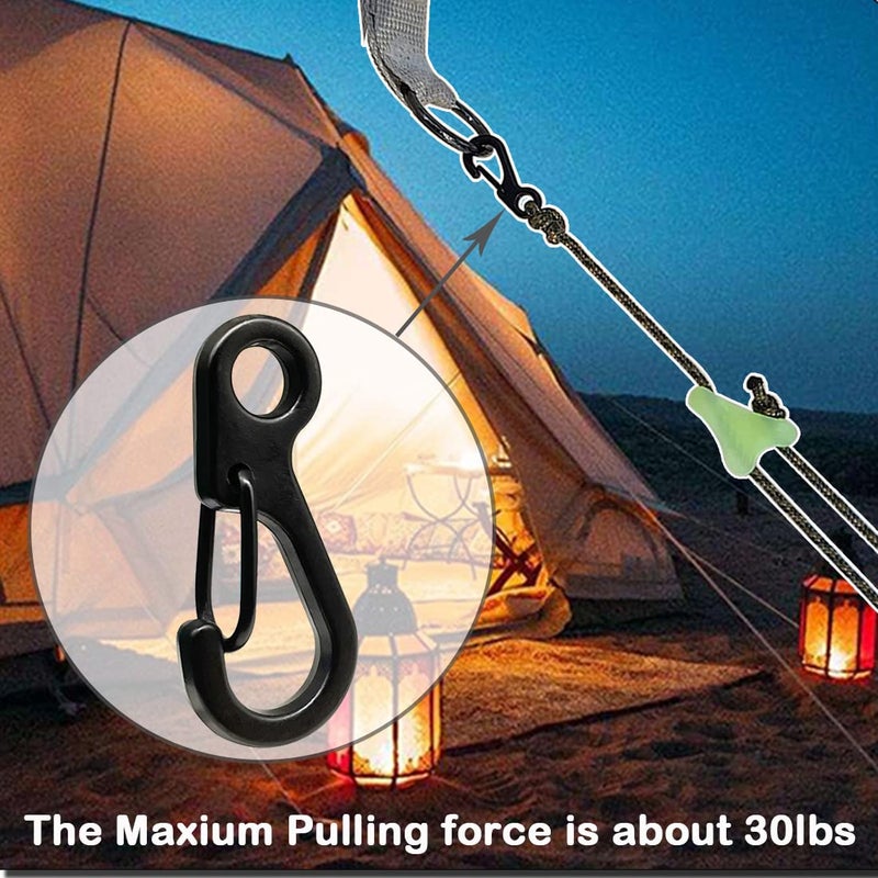 EFFIET 12pcs Mini SF Alloy Carabiner Clip Key Clips for Keychains, EFFIET Small Spring Snap Hook Carabiners for EDC Key, Dog Tags, 7 Strand Paracord and Hanging Camera Strap Lugs Camping Tent - Image 3
