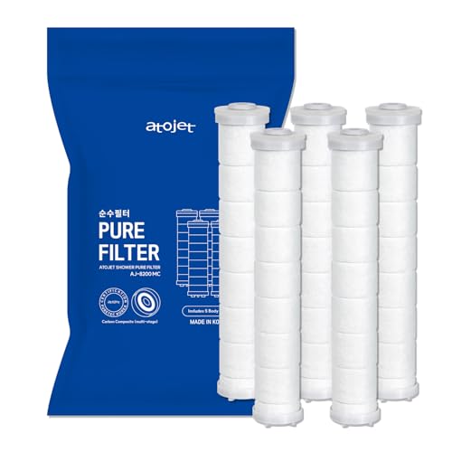 Atojet Showerhead Replacement Filters Inspired By Korea's Beauty Culture | Pure Carbon Filters (5 Filters) – Compatible with Atojet AJ8200MC (AJ8200MC-FLT-5PC) - Image 1