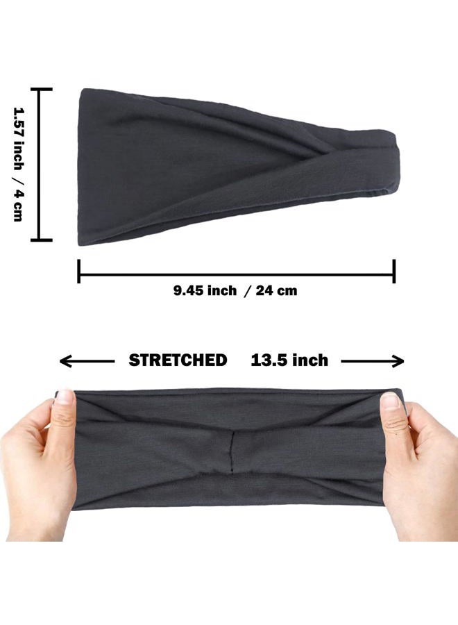 IVARYSS Headbands for Women, Non-Slip, Premium Stretchy Head Bands Hair Accessories,Wear for Yoga, Fashion, Working Out, Travel or Running, 6 Pack, Neutral  - Image 4