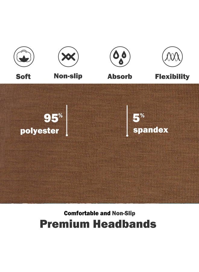IVARYSS Headbands for Women, Non-Slip, Premium Stretchy Head Bands Hair Accessories,Wear for Yoga, Fashion, Working Out, Travel or Running, 6 Pack, Neutral  - Image 3
