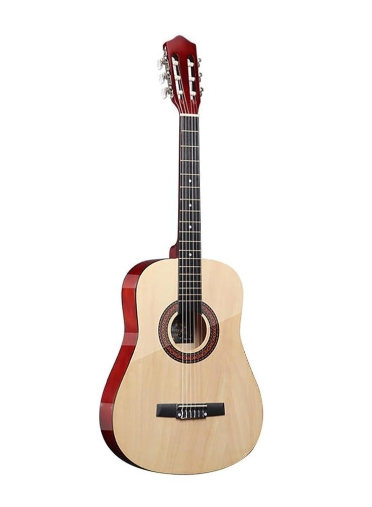 Megarya 38 Inch Classic Acoustic Wooden Guitar for Beginners Students (Natural) - Image 2